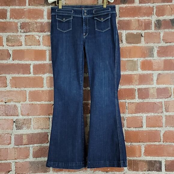 7 For All Mankind Erin Wide Leg Denim Trouser  29 - Picture 2 of 9
